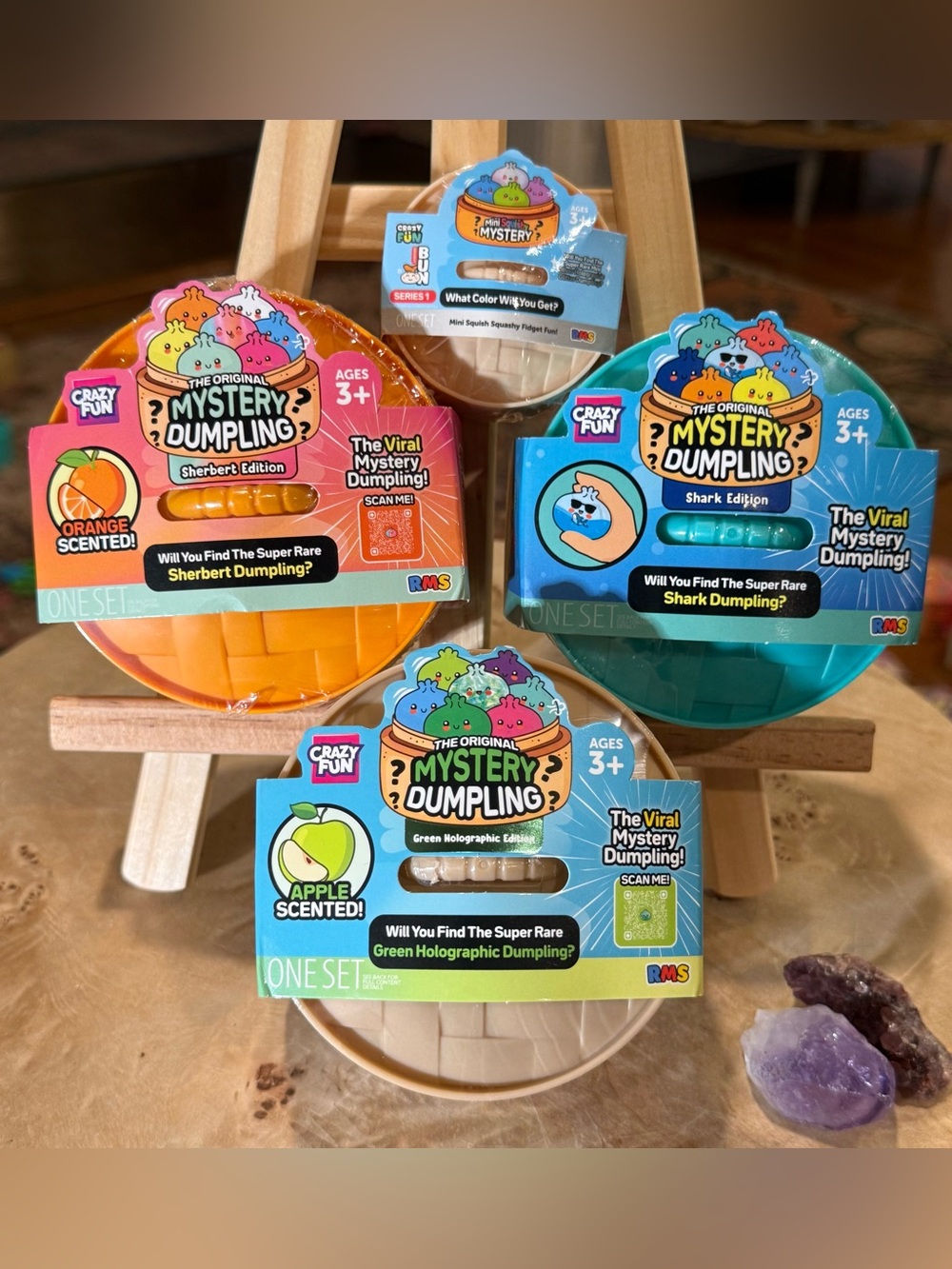 RMS Mystery Dumpling Bundle Shark Green Holo Sherbet Mini Viral Squishy - Picture 2 of 4